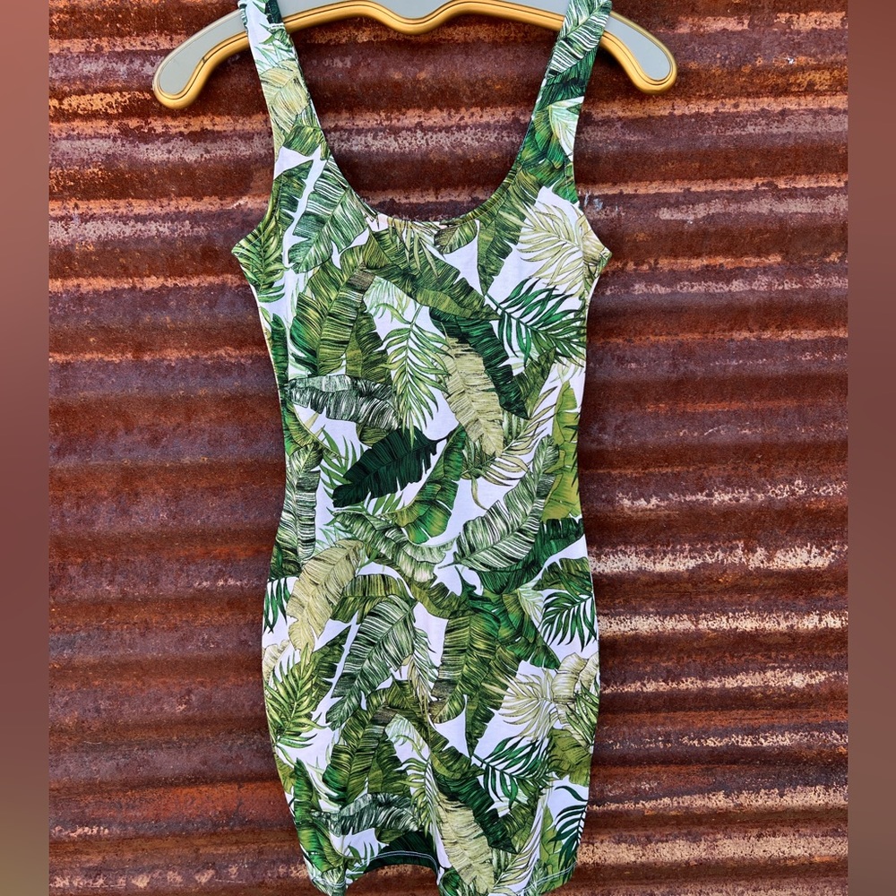 H&M palms mini dress